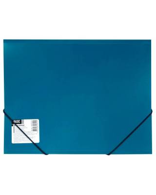 Папка на резинке 255075-02 А4, BASIC, пл. 500мкм, цв. синий