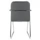 Кресло для приемных и переговорных  "Visit CF-101", хром, экокожа, темно-серое. Фото товара с разных ракурсов.