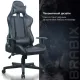 Игровое кресло  "GT Carbon GM-115", две подушки, экокожа, черное, 531932. Фото товара с разных ракурсов.