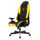 Кресло игровое Knight Neon черный/желтый соты эко.кожа с подголов. крестов. металл. Фото товара с разных ракурсов.