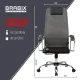 Кресло руководителя PREMIUM Ultimate EX-800 хром, плотная двойная сетка Х2, черное/серое. Фото товара с разных ракурсов.
