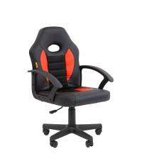 Детское кресло Kids 111 Россия экокожа черный/красный