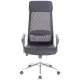 Кресло руководителя Flight R EX-541, хром, ткань TW, сетка, черное/серое. Фото товара с разных ракурсов.