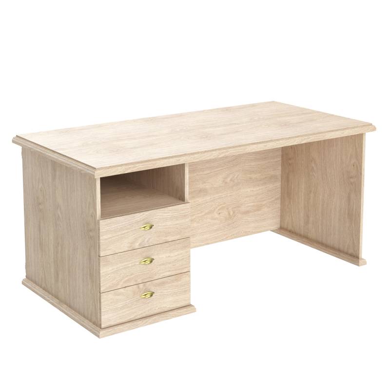 Стол руководителя однотумбовый RDT 168(L) Дуб Девон 1600х800х750 главное фото